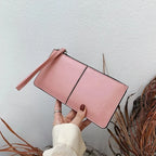 Yogodlns Damen Langgeldbörse aus PU-Leder – Elegante Clutch mit Reißverschluss, Kartenfächern, Münzfach &amp; Handyfach