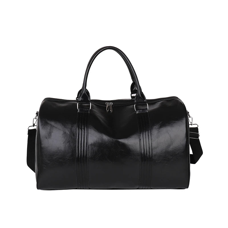 Große PU-Leder Reisetasche mit viel Stauraum – Modische Travel Duffle & Tote Bag, Sport-, Business- und Schultertasche