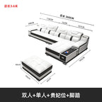 Modernes Luxus Ecksofa en Leder – Canapé multifonctionnel en forme de L, canapé d'immersion design minimaliste pour femmes de style