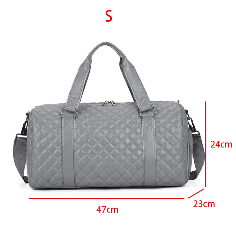OLN Damen & Unisex Gym Bag aus PU-Leder – Fitness-, Reise- & Duffle-Tasche mit Schuhfach, Schulter- und Crossbody-Trageoptionen
