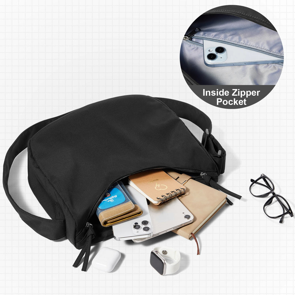 Fewchor Bolso bandolera unisex de nailon – Bolso bandolera de agua para la escuela, la ciudad y la universidad