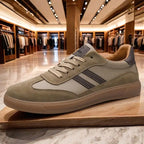 HKDQ Herren Leder Sneakers – Klassische Casual Sportschuhe, rutschfest, atmungsaktiv für Outdoor, Walking & Skateboard