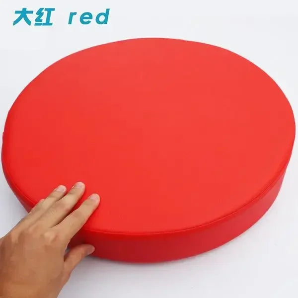 Rundes Sitzkissen aus Kunstleder Ø35 cm – Wasserdichtes, dick gepolstertes Stuhlkissen für Büro, Zuhause & Fahrzeug