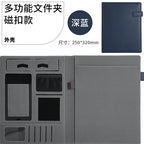 A4 Multifunktionale Business Meeting Mappe – PU-Leder Organizer für Smartphone, Karten & Notizen | Professionelle Konferenz- & Dokumentenmappe