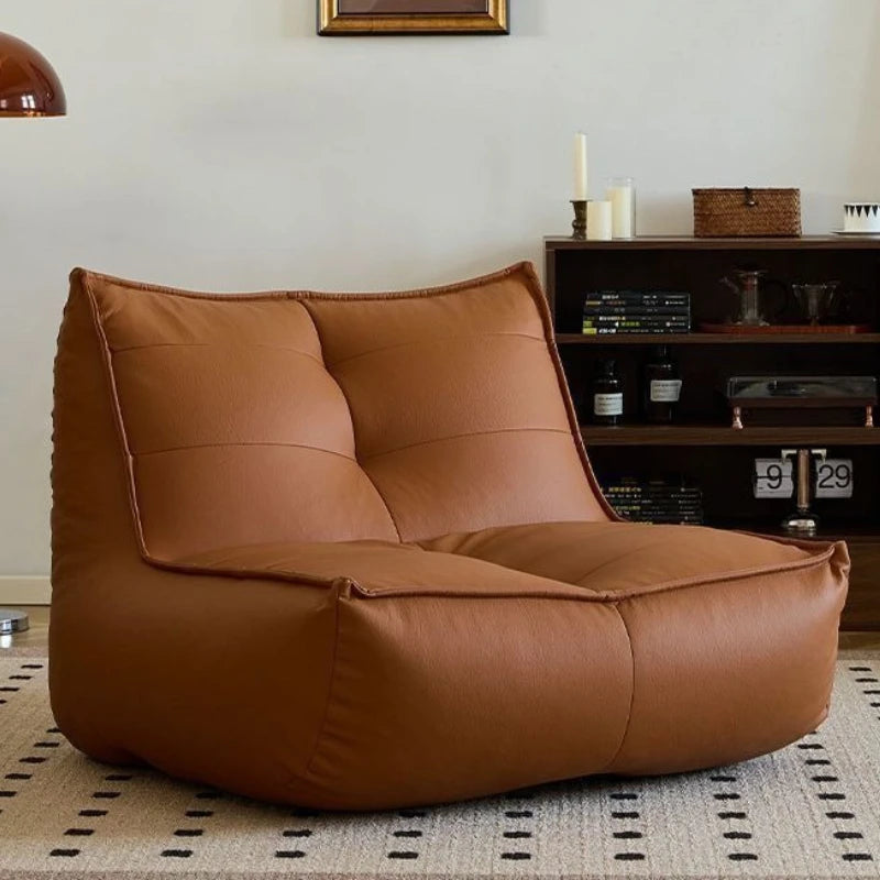 Ledersessel individual más elegante: Kompakter Lounge- &amp; Relaxsessel aus Echtleder für Wohnzimmer, Schlafzimmer &amp; Balkon