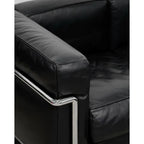 Modernes Apartment Sofa aus Mikrofaser-Leder – Maßgefertigtes L-Form Ledersofa mit Metallgestell für kompakte Wohnräume