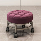 Niedriger Rollhocker aus Metall mit leisen Universalrollen – Beweglicher Schuhwechselstuhl für Haushalt &amp; Wohnzimmer