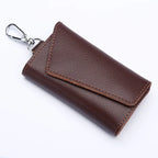 Herren Schlüssel Etui aus echtem Leder - Organizador de llaves y llavero tipo billetera premium con tarjeta (11 × 6,5 cm) 
