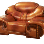 Luxus Leder-Wohnzimmersofa mit Schlaffunktion – Modernes, minimalistaisches Relax-Sofa mit Stauraum, elegantes Designer-Sofa für stilvolles Wohnen