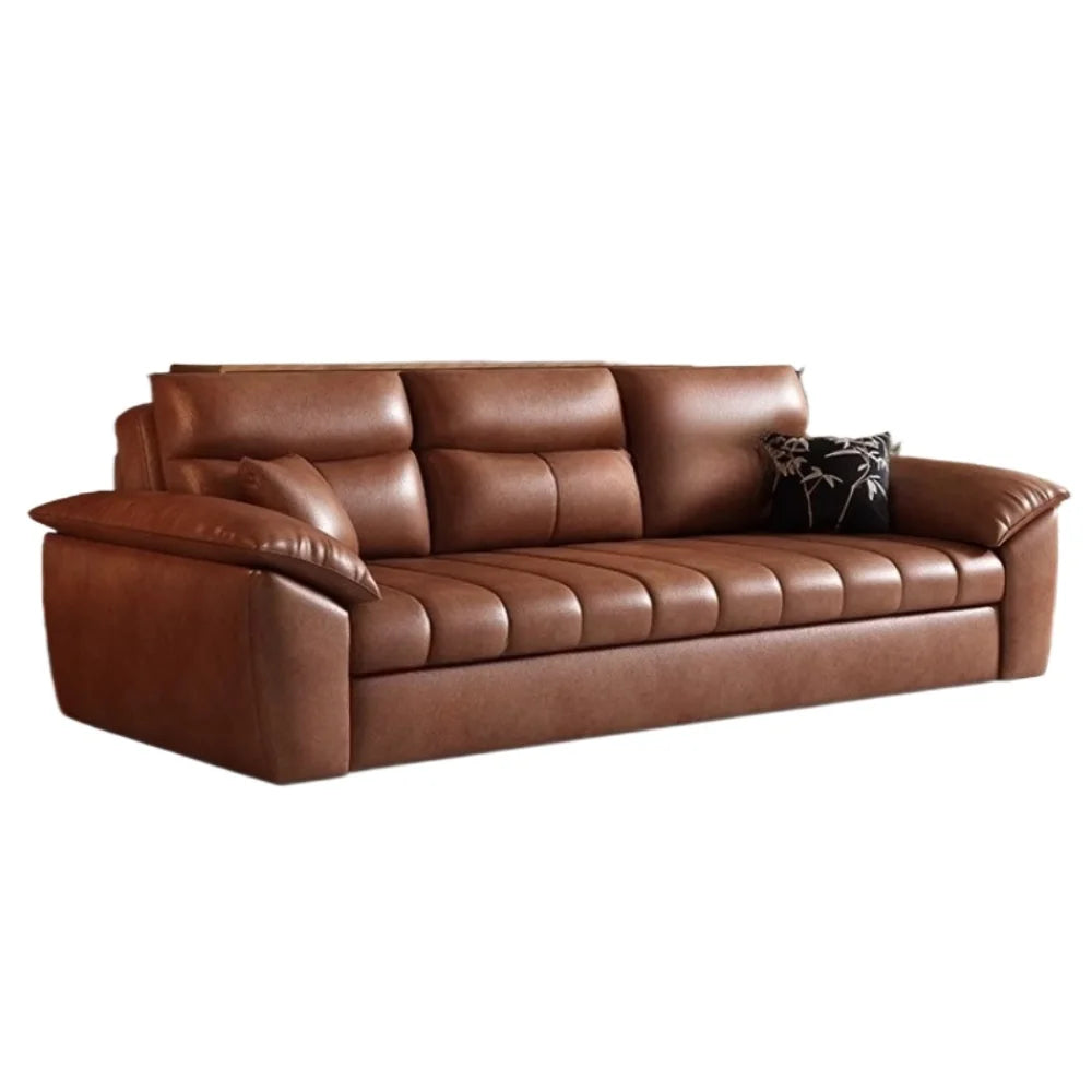 Luxuriöses Leder Relax-Ecksofa – Moderno sofá de salón en forma de L con función Relax, hochwertiges Wachsleder für Wohnzimmer &amp; Schlafzimmer 