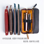 Handgefertigtes Vintage Leder Stifteetui aus Rindsleder – Kompakte Schutzhülle für Füllfederhalter & edle Schreibgeräte