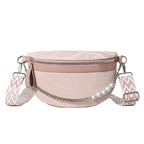 Talkingabao Damen Luxus Fanny Pack – Beaded Chain Waist Bag aus PU-Leder, Elegante Crossbody & Chest Bag 2024