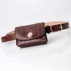 YoReAi Damen Bauchtasche – Retro Fanny Pack mit Leopardenmuster, Kette & PU-Leder Mini-Handtasche