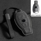 Wildleder Autoschlüssel Hülle für Mercedes-Benz – Edles Key Case Cover pour E-Klasse W213/W205, CLA &amp; AMG Modelle (2018–2020) 