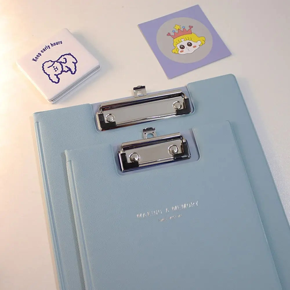 PU-Leder Dokumentenmappe A4 / A5 mit Klemmbrett – Faltbare Vertragsmappe &amp; Schreibunterlage für Schule &amp; Büro 