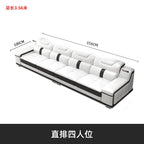 Modernes Luxus Ecksofa en Leder – Canapé multifonctionnel en forme de L, canapé d'immersion design minimaliste pour femmes de style