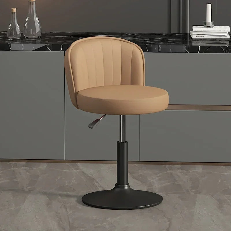 Drehbarer Nordic Barstuhl aus PU-Leder – Höhenverstellbarer moderner Barhocker im italienischen Design für Küche, Bar & Theke