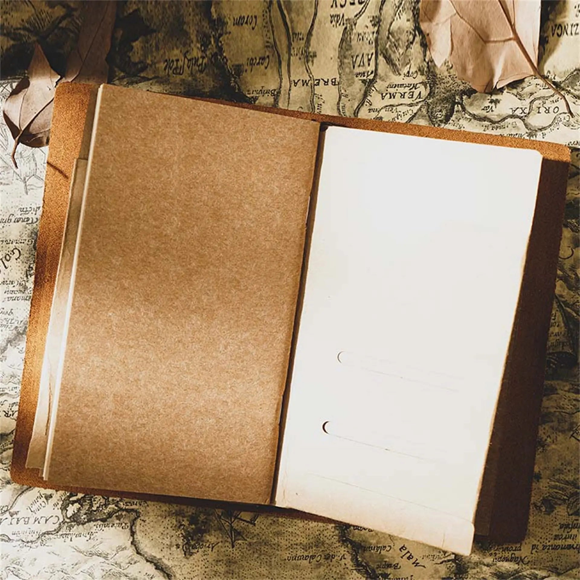 BAXTER Leder-Notizbuch Vintage – Handgefertigtes Reise-Tagebuch im Passformat