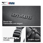 SEPTWOLVES Business PU Leder Rucksack – Wasserdichter Laptop Rucksack für Damen & Herren, Alltag, Schule & Reisen