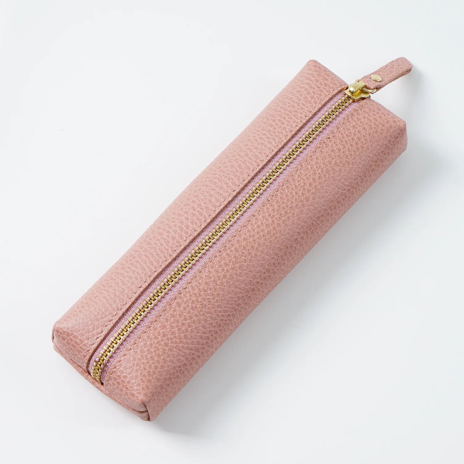 Personalisierte Leder Stifteetui aus echtem Rindsleder – Wasserdichte Reißverschluss-Stifttasche mit Namensgravur