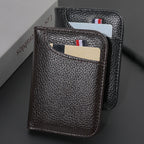 Super Slim Kartenetui aus PU-Leder – Ultraleichte Mini Geldbörse für Kreditkarten, Dünner Card Holder für Herren & Unisex