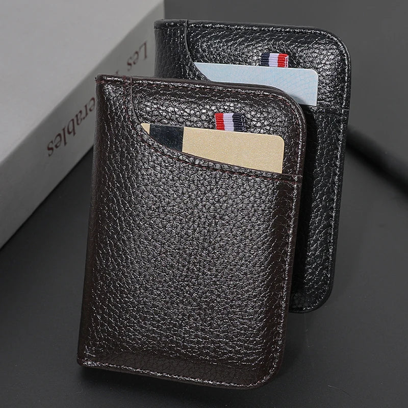 Super Slim Kartenetui aus PU-Leder – Ultraleichte Mini Geldbörse für Kreditkarten, Dünner Card Holder für Herren & Unisex