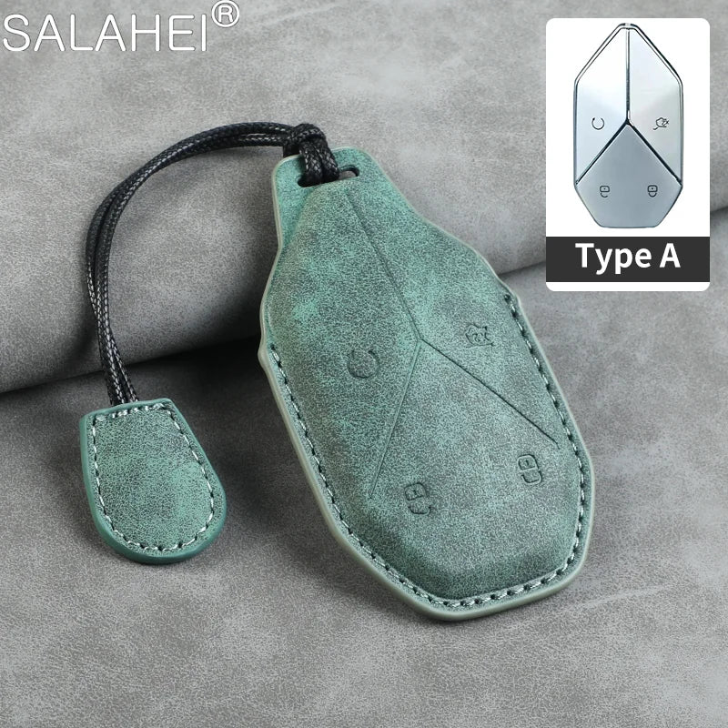 Étui de clé de voiture en cuir PU pour BYD Formula Leopard – Étui de clé élégant pour SUPER 3, SUPER 5, SUPER 8 et 9 avec porte-clés 