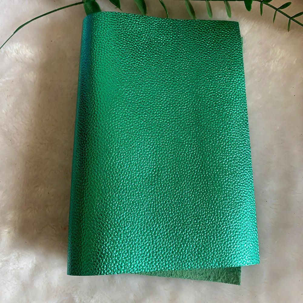 Metallisch glänzendes Echtleder Rindsleder – Gold & Silber Top Layer Leder 20 × 30 cm für DIY Taschen & Accessoires