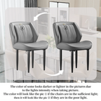 2er Set Hochwertige Esszimmerstühle aus Kunstleder – Moderne, Armlehnenlose Designer-Stühle für Küche, Wohnzimmer & Restaurant