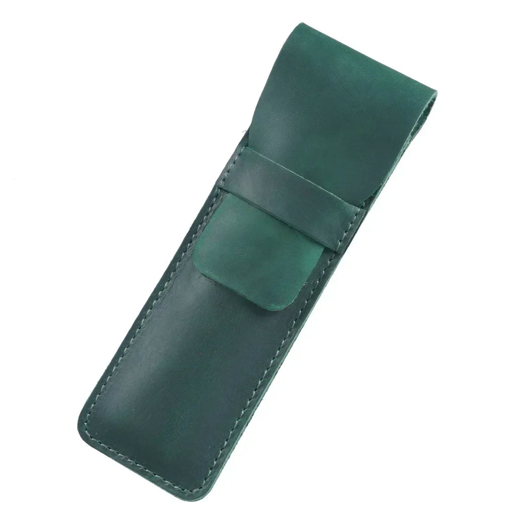 Handgefertigte Stiftemappe aus echtem Rindsleder – Vintage Füllfederhalter-Etui im ​​Crazy-Horse-Stil für Reisen &amp; Journaling 