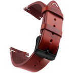 Gewachstes Leder Uhrenarmband mit Quick Release – Echtes Rindsleder Armband in 18–24mm für Smartwatches & klassische Uhren