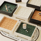 Luxury Ablageschale in Lederoptik – Elegante Aufbewahrungsbox für Schlüssel, Schmuck, Münzen & Aromatherapie-Dekor