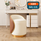 360° drehbarer Lederhocker aus Kunstleder – Moderner Schmink- &amp; Eingangsbereich-Hocker für Flur, Wohnzimmer &amp; Schlafzimmer