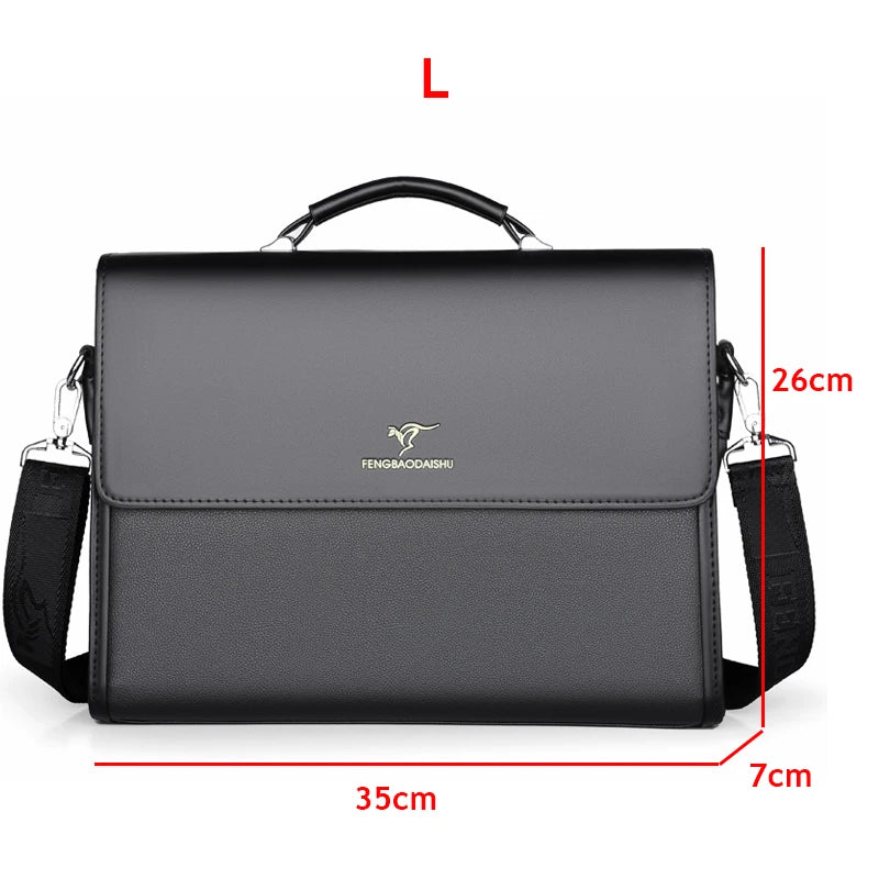 Luxuriöse PU-Leder Aktentasche für Herren – Designer Business Briefcase & Schultertasche für Arbeit und Anwaltsgebrauch