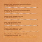 WUTA Multifunktionaler Leder Lochstanzer – Austauschbares Stich- & Lochwerkzeug mit Rund-, Diamant-, Oliven- & French-Style Köpfen