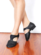 Chaussures de danse jazz en cuir véritable pour femmes – Chaussures de danse extensibles pour ballet, jazz et entraînement, baskets de danse modèle 1305 