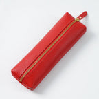 Personalisierte Leder Stifteetui aus echtem Rindsleder – Wasserdichte Reißverschluss-Stifttasche mit Namensgravur