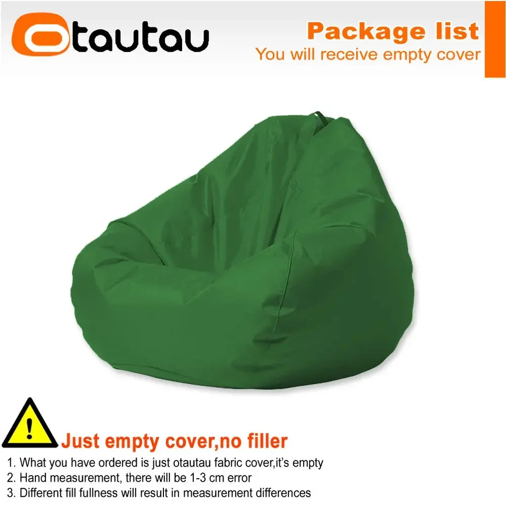 OTAUTAU Outdoor Bean Bag Bezug wasserdicht – Oxford Sitzsack-Hülle ohne Füllung für Garten, Strand, Camping & Pool (DD022)