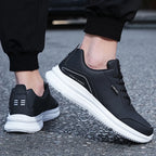 LETCOMFIT Herren Laufschuhe – Baskets en cuir, rutschfest, verschleißfest, wasserdicht, confortables Walking &amp; Sport Schuhe