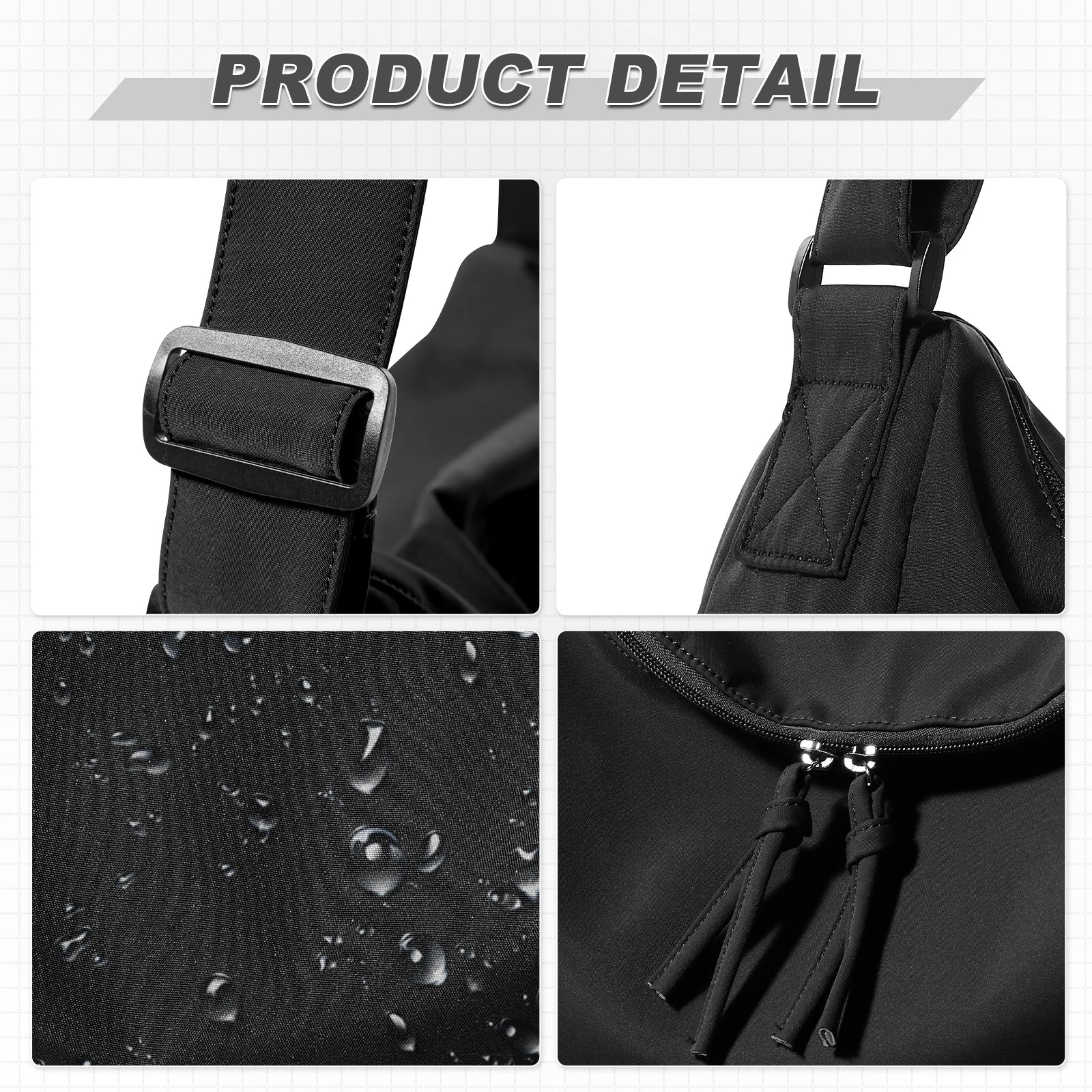 Fewchor Unisex Nylon Umhängetasche – Wasserdichte Messenger Bag für Schule, Stadt & Freizeit