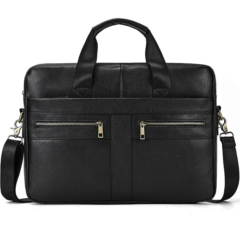 LUUFAN Herren Aktentasche aus echtem Rindsleder – Business Lederhandtasche & Crossbody Bag für 15-Zoll Laptop