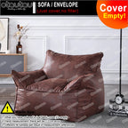 Luxuriöser Lazy Sofa Bean Bag Bezug aus Faux-Wildleder – Single Sitzsack-Hülle ohne Füllung für Wohnzimmer & Leseecke