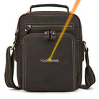 Newsbirds Herren Leder Schultertasche – Crazy Horse Crossbody Messenger Bag aus echtem Rindsleder