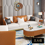 Luxuriöses Designer Ledersofa aus Echtleder – Modernes L-/U-Form Sofa im italienischen Stil, individuell konfigurierbare Wohnlandschaft für das Wohnzimmer