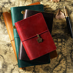 BAXTER Leder-Notizbuch Vintage – Handgefertigtes Reise-Tagebuch im Passformat