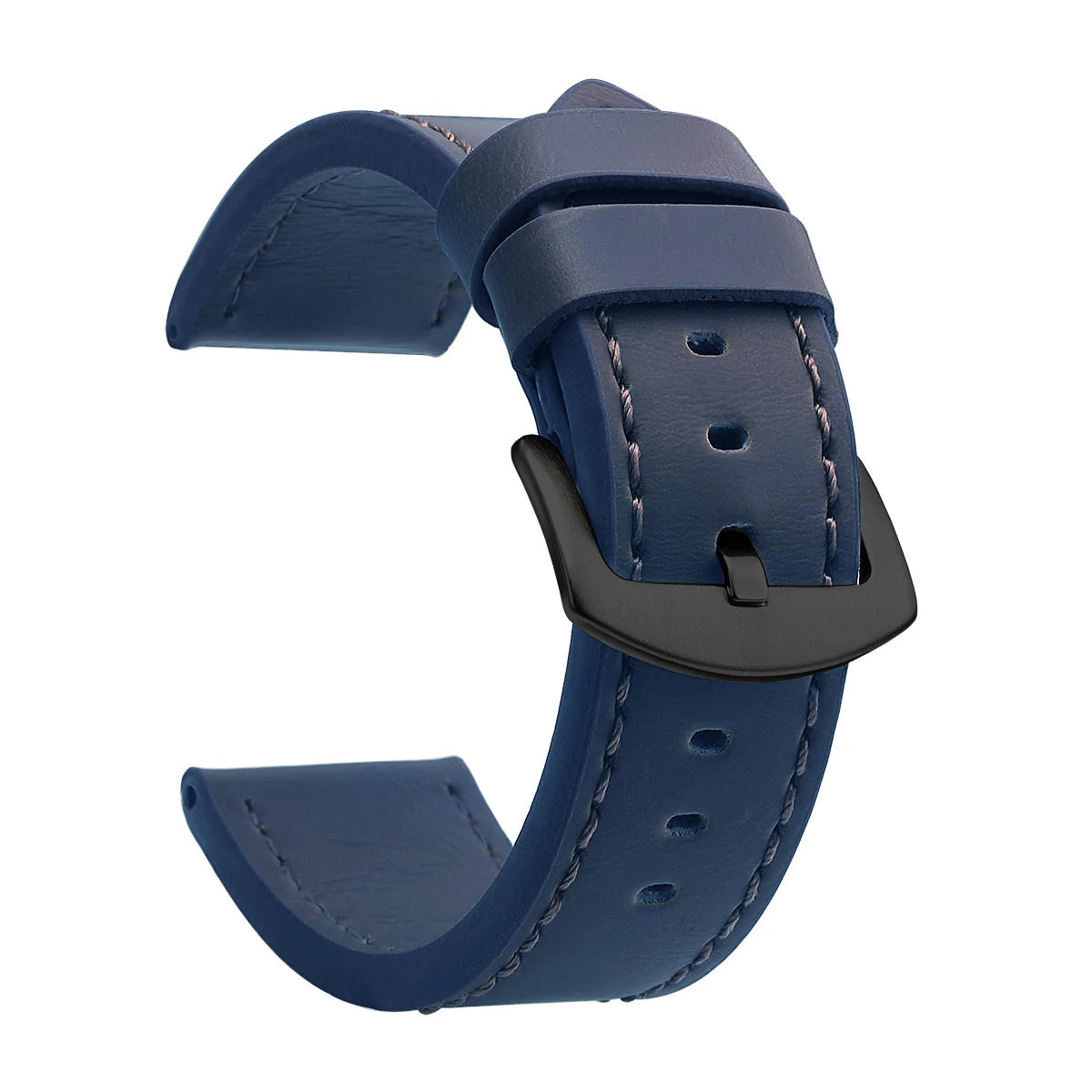 SAMCO Sport Vintage Leder-Uhrenarmband mit Edelstahlschließe – Klassisches Watchband 18 / 20 / 22 / 24 mm für Armbanduhren