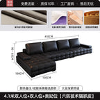 Luxuriöses Designer Leder-Ecksofa im italienischen Stil – Moderne Relax-Wohnlandschaft in L-Form aus Echtleder, individuell konfigurierbar