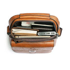 Herren PU-Leder Schultertasche – Stylische Crossbody Tasche para exteriores, deportes, viajes y paseos