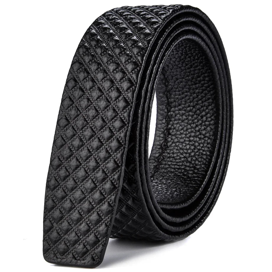 Herren Leder Gürtel ohne Schnalle – 3,5 cm Breite aus echtem Rindsleder in Schwarz, Braun, Blau, Grau & Weiß