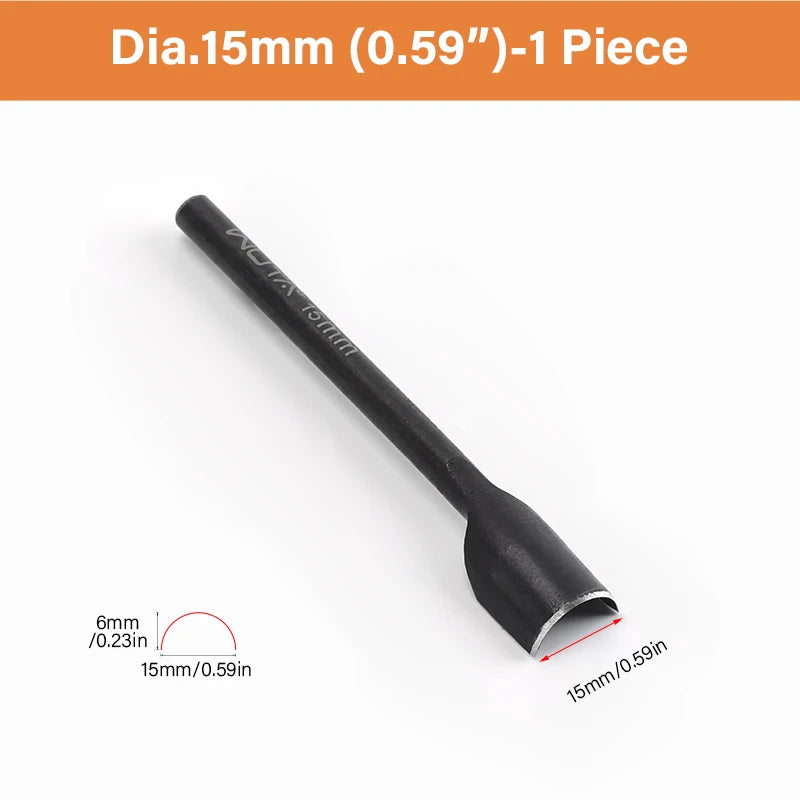 WUTA Basic Series Lederstanzen Set 5–11 tlg. – Halbmond- & Eckenstanzer aus Carbonstahl für Gürtel, Taschen & Riemenenden